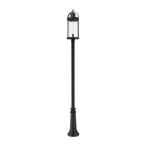 569PHXL-511P-BK Roundhouse 1-Light Outdoor Post