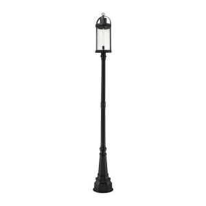 569PHXL-564P-BK Roundhouse 1-Light Outdoor Post