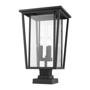 571PHXLS-SQPM-BK Seoul 3-Light Outdoor Post