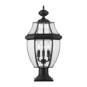 580PHB-533PM-BK Westover 3-Light Outdoor Post