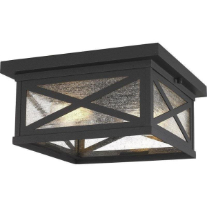 583F-BK Brookside 2-Light Outdoor Flush Mount