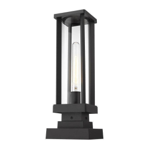 586PHMS-SQPM-BK Glenwood 1-Light Outdoor Post