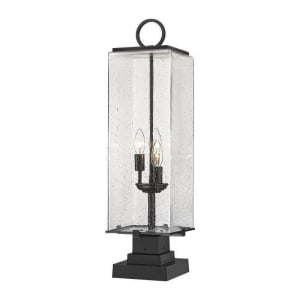592PHBS-SQPM-BK Sana 3-Light Outdoor Post