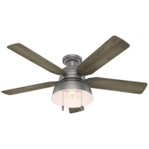 Mill Valley 52'' Outdoor Ceiling Fan with Light, Matte Silver