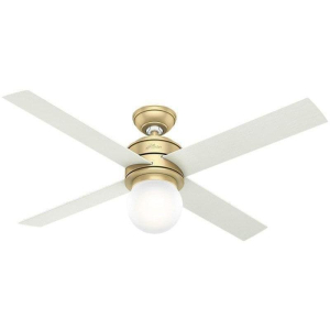 Hepburn 52'' Ceiling Fan with Light and Remote Control, Modern Brass