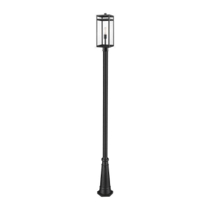 596PHBR-519P-BK Nuri 1-Light Outdoor Post