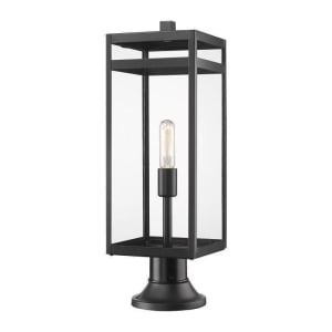 596PHBR-553PM-BK Nuri 1-Light Outdoor Post