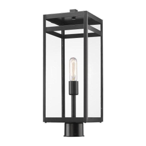 596PHBR-BK Nuri 1-Light Outdoor Post