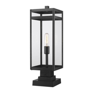 596PHBS-SQPM-BK Nuri 1-Light Outdoor Post