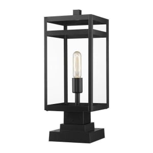 596PHMS-SQPM-BK Nuri 1-Light Outdoor Post