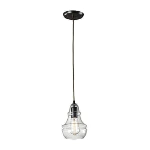 Menlow Park 1 Light Pendant In Oiled Bronze