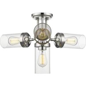 617SF-PN Calliope 4-Light Semi Flush