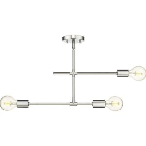 731-3SF-CH Modernist 3-Light Semi Flush