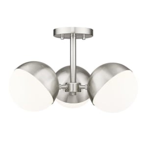 Z-Lite Lighting 7517-3SF-BN Realm Sphere Semi Flush Mount
