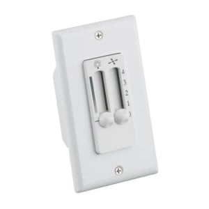 Ceiling Fan and Light Wall Control 4 Speed, White