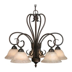 8606-D5 RBZ-TEA Homestead 5-Light Chandelier