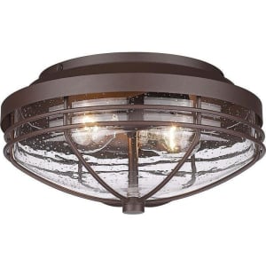 9808-OFM TBZ-SD Seaport 2-Light Outdoor Ceiling Light