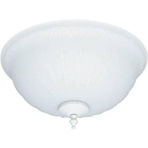 Damp Rated White Cased Bowl Light Kit
