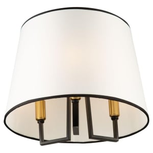 Artcraft Lighting SC13344BK Coco Drum Shade Semi-Flush Mts.