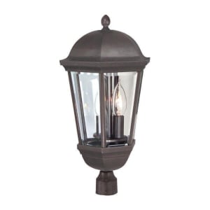 Britannia Outdoor Post Mount, 3 Light 180 Total Watts, Oiled Bronze