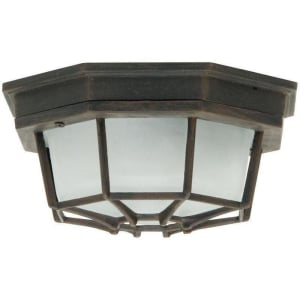 Bulkheads Outdoor Flush Mount, 1 Light 100 Watts, Rust