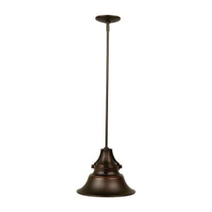Union Outdoor Pendant, 1 Light 60 Watts, Oiled Bronze Gilded