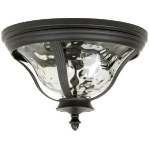 Frances Outdoor Flush Mount, 2 Light 120 Total Watts, Oiled Bronze