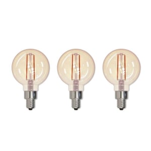 Bulbrite 861409 G16 Light Bulb, 3-Pack