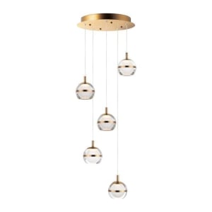 E24595-93NAB Swank 5-Light Pendant