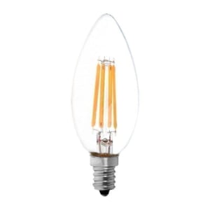 5 Watt B10 Torpedo LED Warm White E12 (Candelabra) Base, 120 Volt
