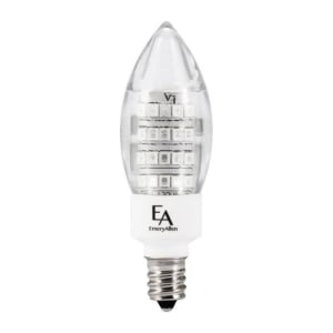 3 Watt LED Amber E12 (Candelabra) Base, 120 Volt