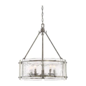 Fortress Pendant, 5-Light 300 Total Watts, Mottled Silver