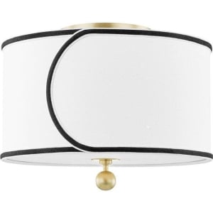 MITZI-ZARA-FLUSH-MOUNT-1 H381602-AGB Zara 2-Light Outdoor Flush Mount
