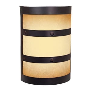 Half Cylinder Lighted Chime, Oiled Bronze Gilded