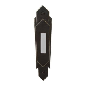 Surface Mount Contemporary Lighted Push Button, Antique Bronze