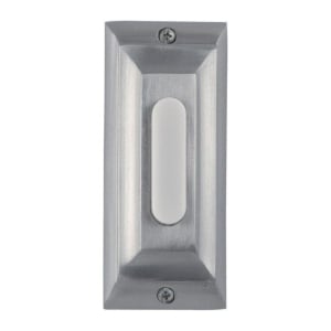 Die-Cast Builder's Plus Surface Mount Lighted Push Button, Antique Pewter