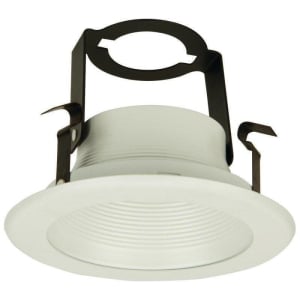 White Aluminum Baffle, PAR 20, R20 Installed