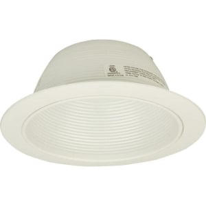 White Aluminum Baffle, PAR 30, BR30 Installed