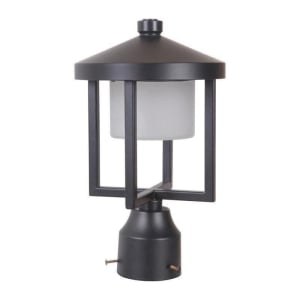 Alta Outdoor Post Mount, 1 Light LED 9 Watts, Midnight