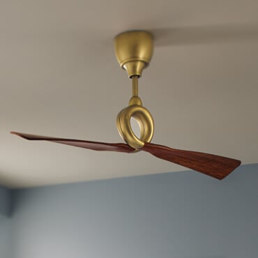 Brass Ceiling Fans In Antique Bright, Antique Brass Ceiling Fans With Lights