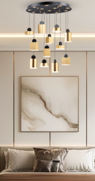 ET2 E20869-75BKGLD Nob Pendant in Living Area