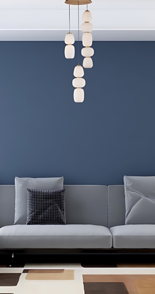 ET2 E25069-92BKGLD Soji Pendant in Living Area