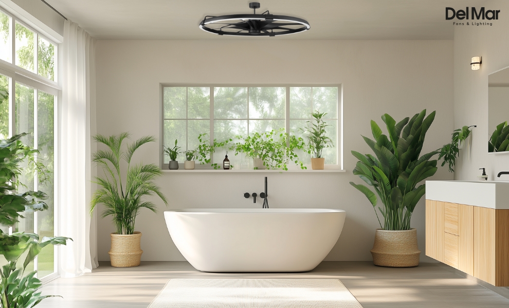 Craftmade Axel 52" Ceiling Fan in Bathroom