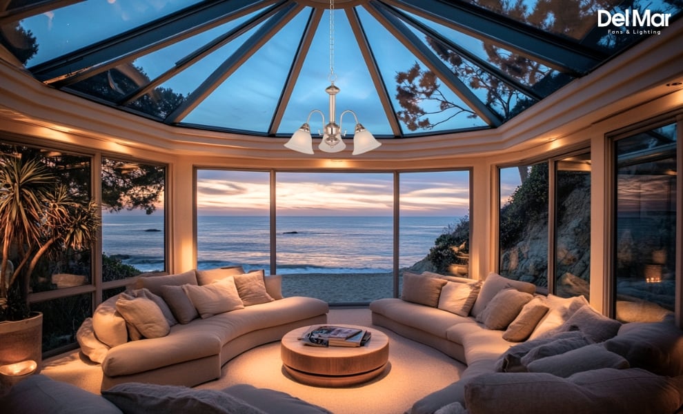 Maxim Malaga Chandelier in Sunroom