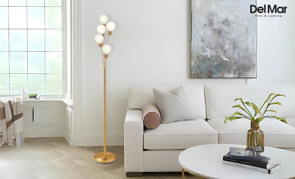 Dainolite Floor Lamp near Sofa
