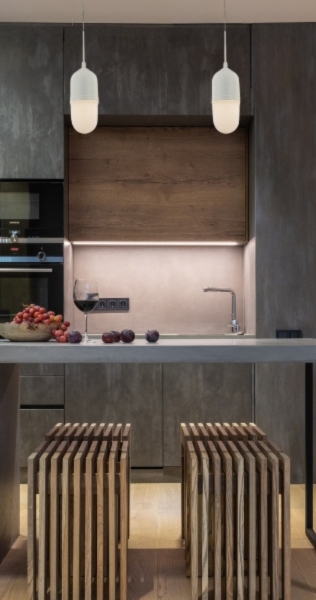 George Kovacs GKTH0445-44C, Lightrails Round Track Lighting Pendant in Kitchen Area