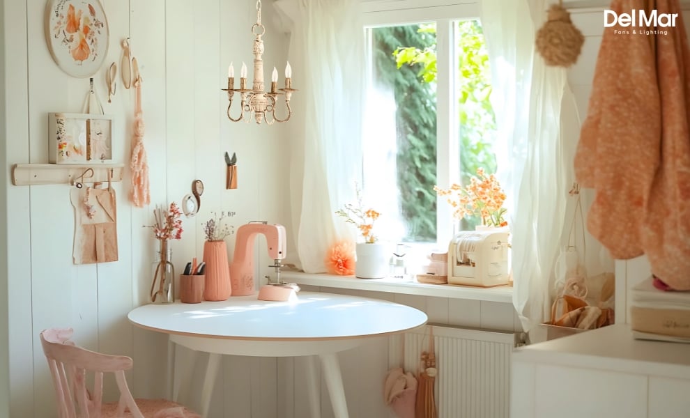 Quorum Salento Chandelier in Sunroom