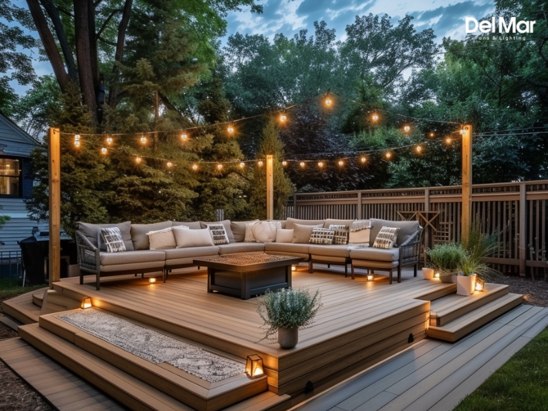 String Lights in Outdoor Area String Lights in Outdoor Area