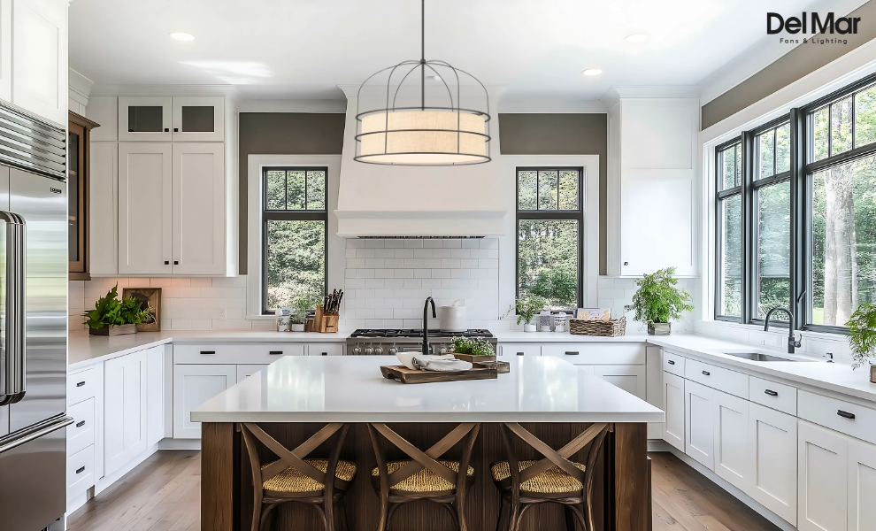 Minka Lavery Gateway Park Pendant in Kitchen