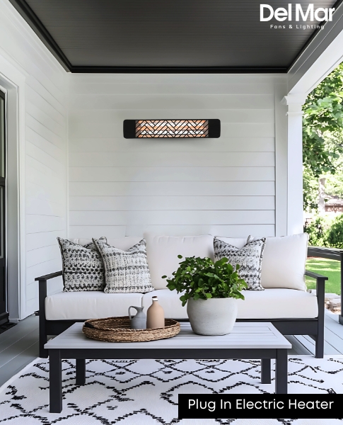  Eurofase Plug-In Electric Heater in Outdoor Area